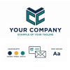 Company Logo Branding Kit youask- Company logo with "Your Company" text and tagline, color palette, and font details. -image