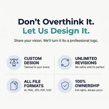 Logo Design Services Overview youask- Don't Overthink It. Let Us Design It. Custom logo design with unlimited revisions. -image