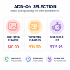 Logo Package Add Ons Selection youask- Add-on selection for logo packages: extra examples and skip queue list with prices. -image